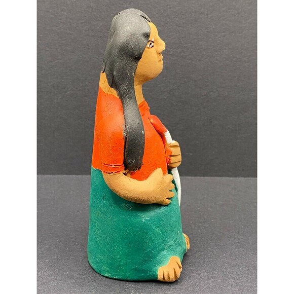 Vintage Dia De Los Muertos Muneca Red Josefina Aguilar Family - Free Shipping - Picture 2 of 5